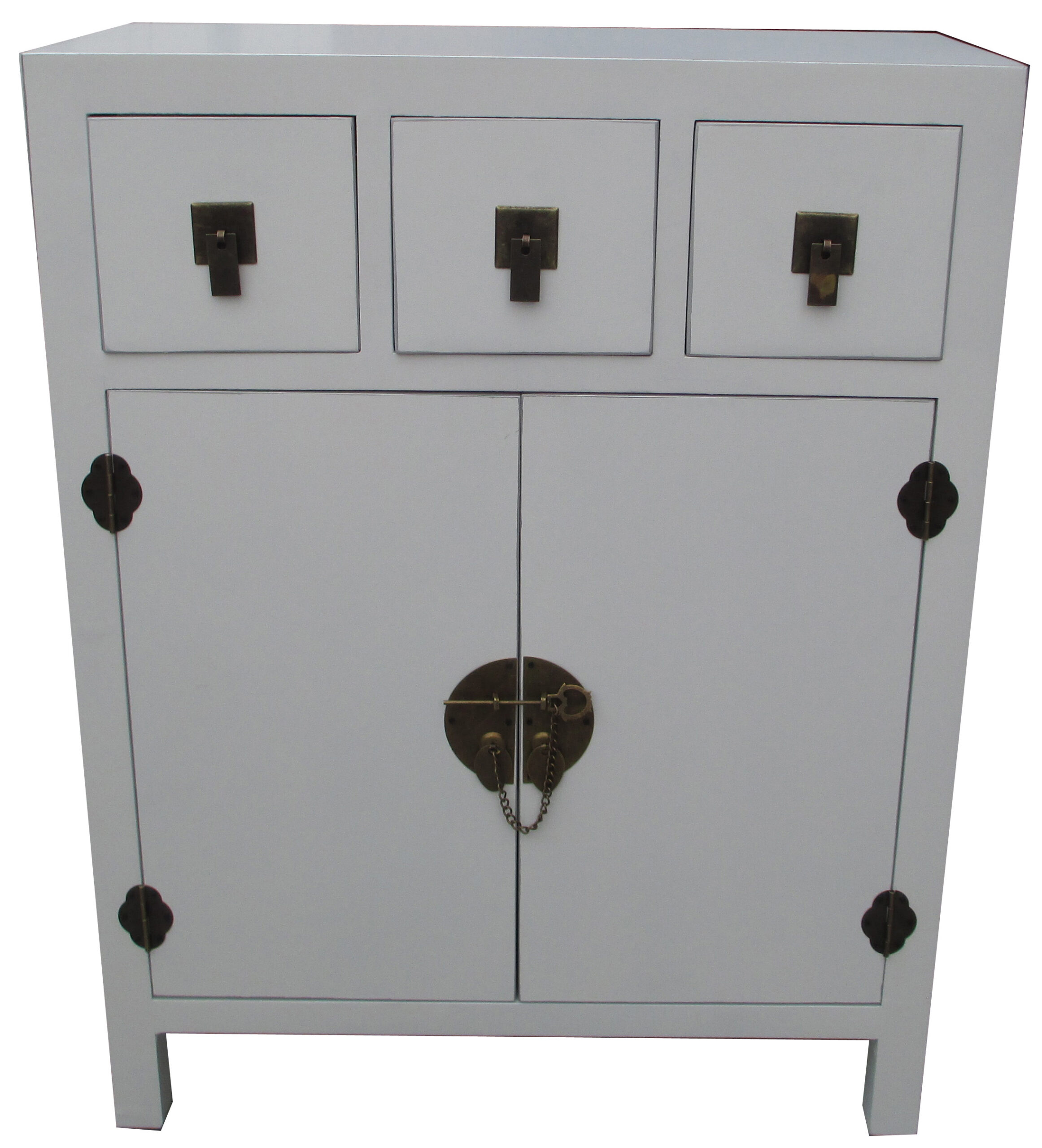 WOODEN CABINET W/2 DOORS & 3 DRAWERS