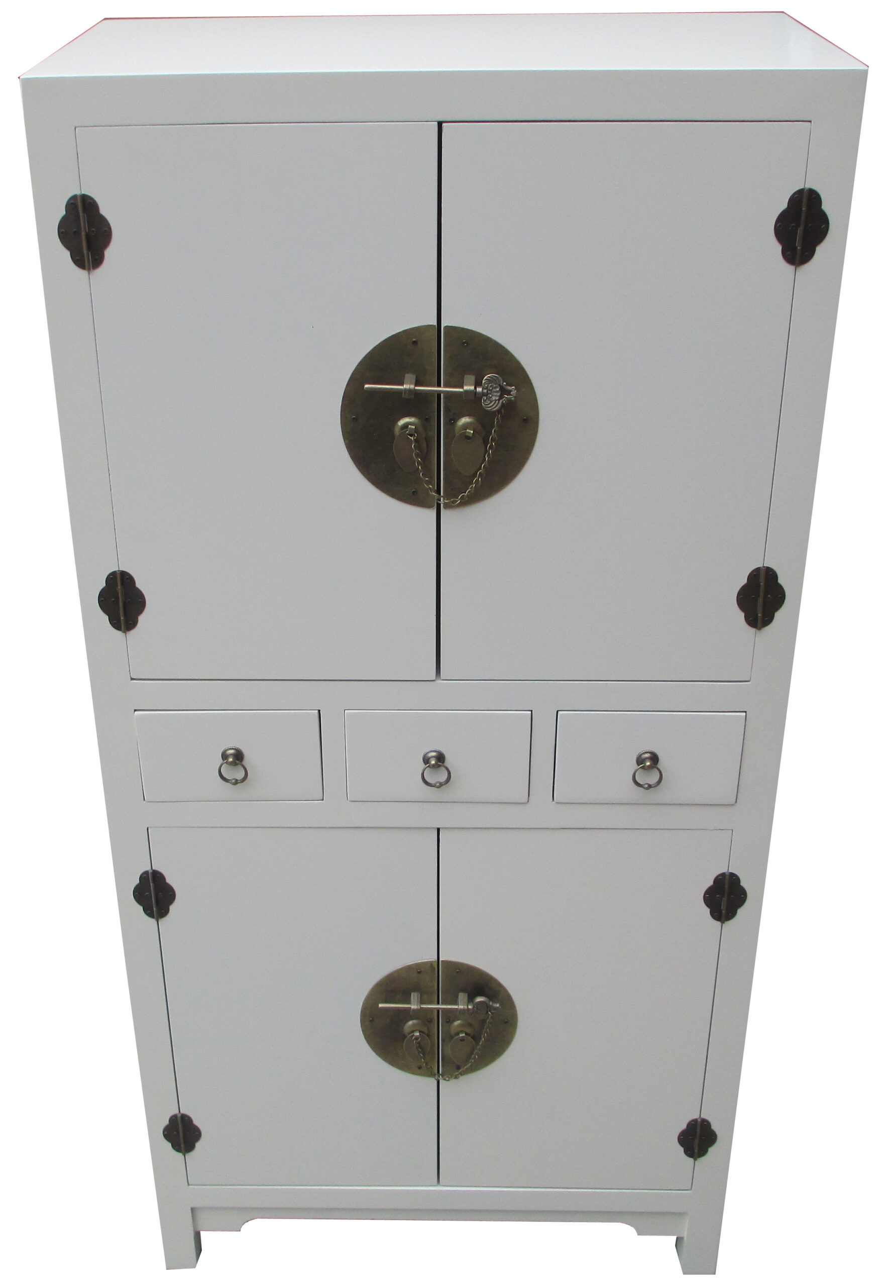 WOODEN CABINET W/4 DOORS & 3 DRAWERS