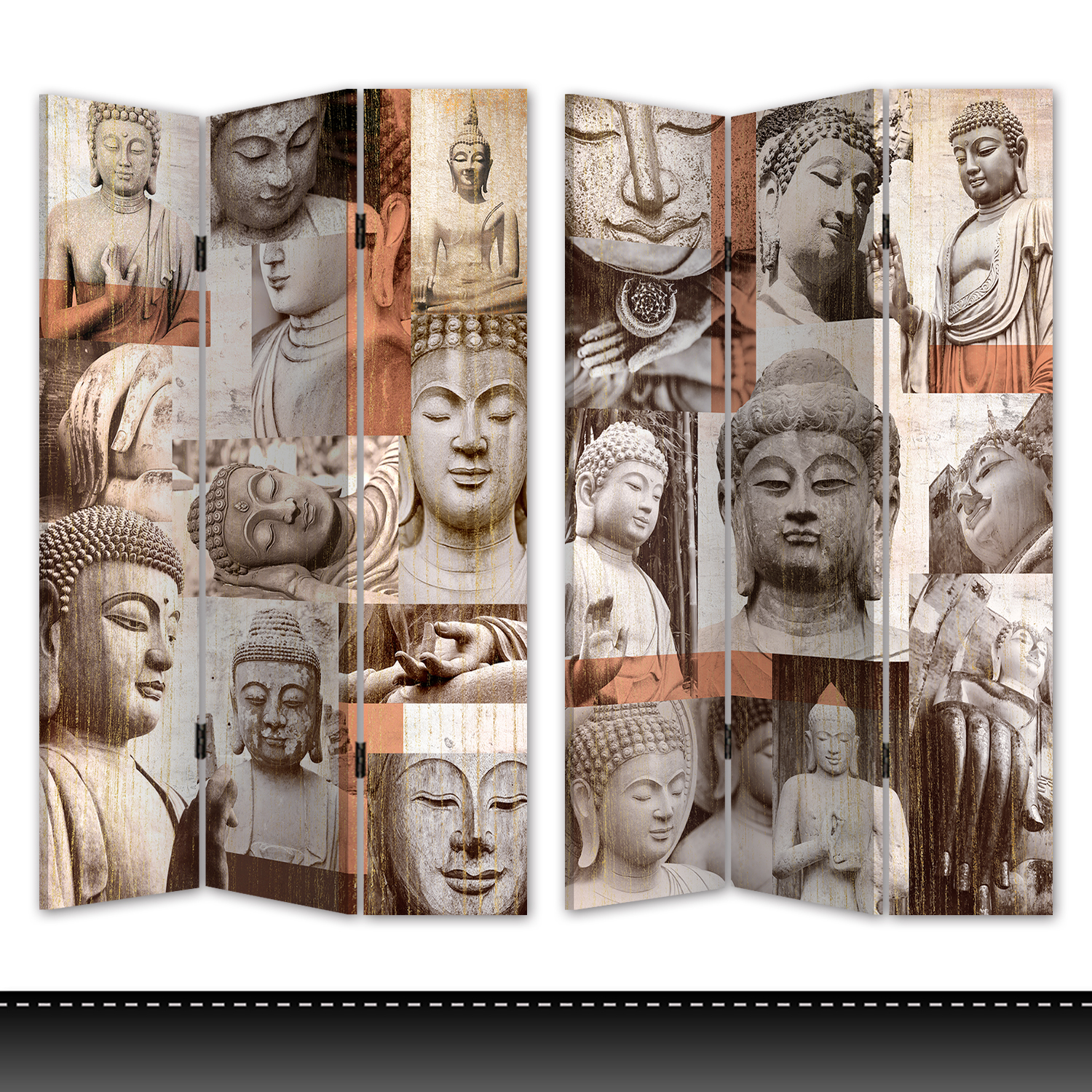 CANVAS/WOODEN SCREEN X 3 PANEL