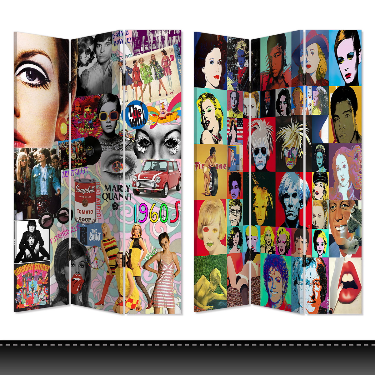 CANVAS/WOODEN SCREEN X 3 PANEL