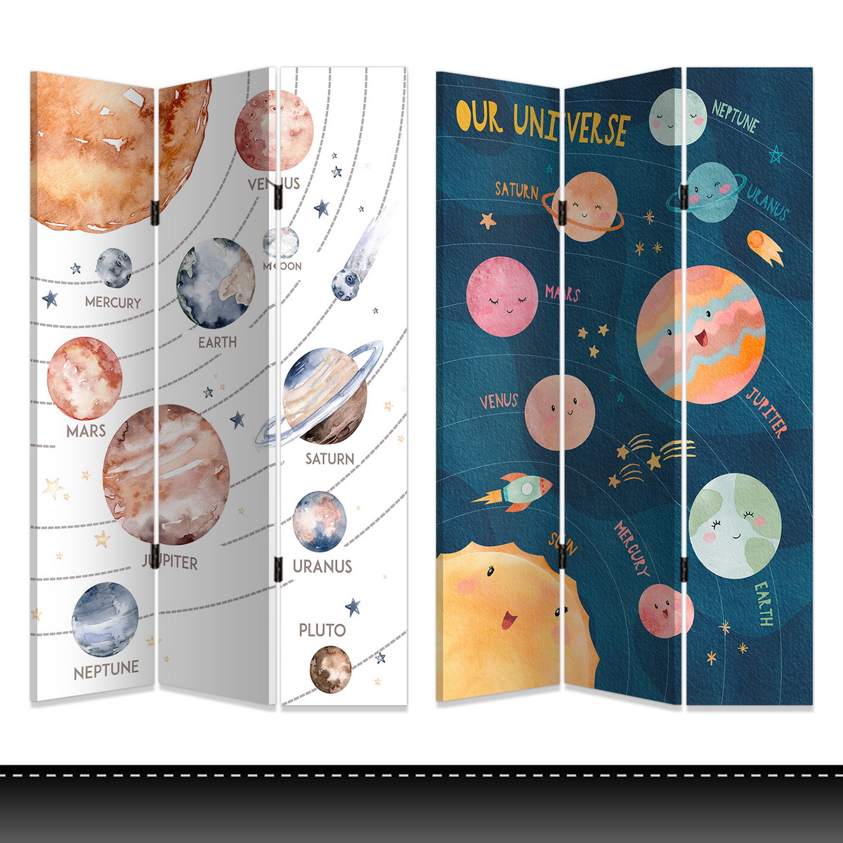 CANVAS/WOODEN SCREEN X 3 PANEL