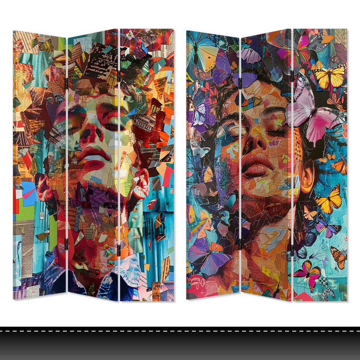 CANVAS/WOODEN SCREEN X 3 PANEL